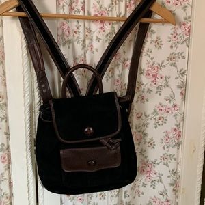 Leather Co Liz Claiborne small suede backpack
